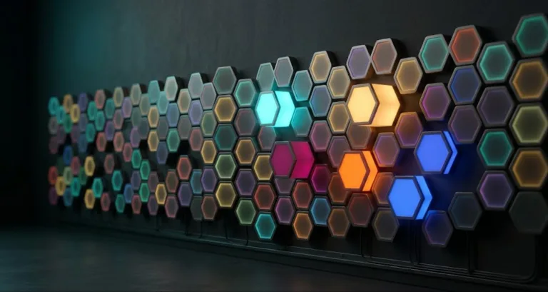 Best MCP servers shown as a wall of modular glowing blocks with a few selected