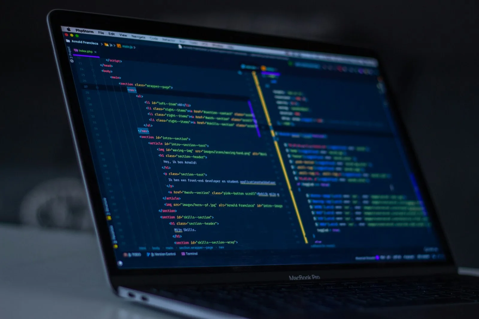 AI agent from scratch written in Python on a laptop screen