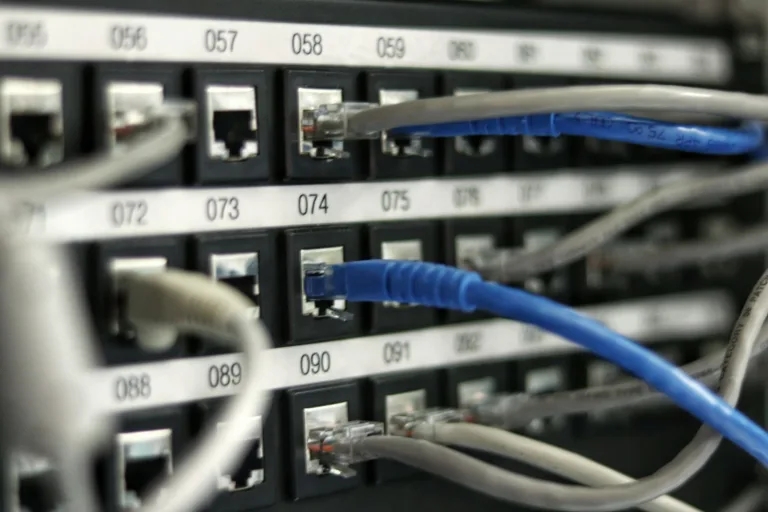 n8n AI workflow automation platform illustrated by a patch panel of connections
