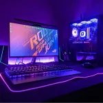 Prebuilt AI workstations set up on a desk with monitor and peripherals