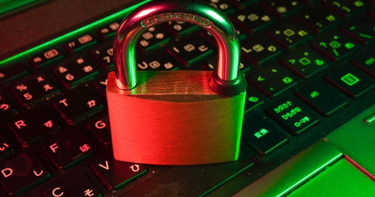 Prompt injection security risk illustrated by a lock on a keyboard
