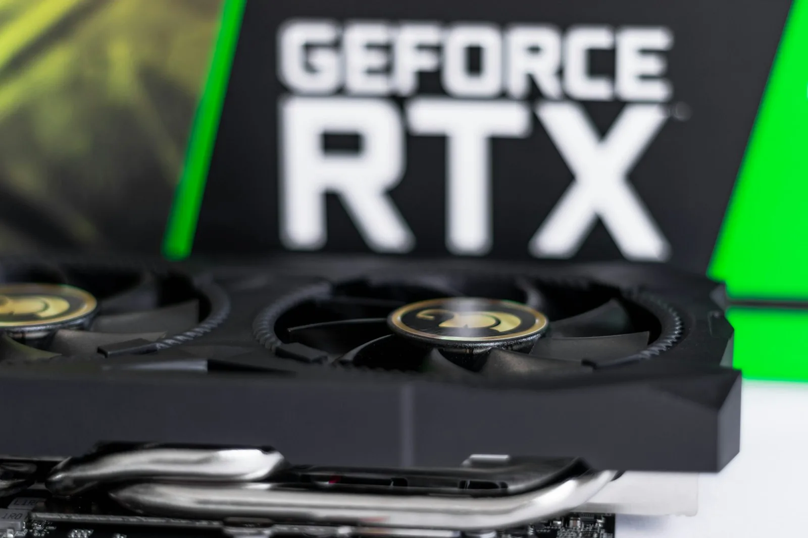 RTX 5090 review: a GeForce RTX card photographed against NVIDIA branding