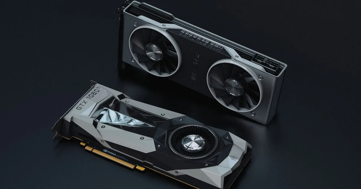 RTX graphics card installed in a PC build
